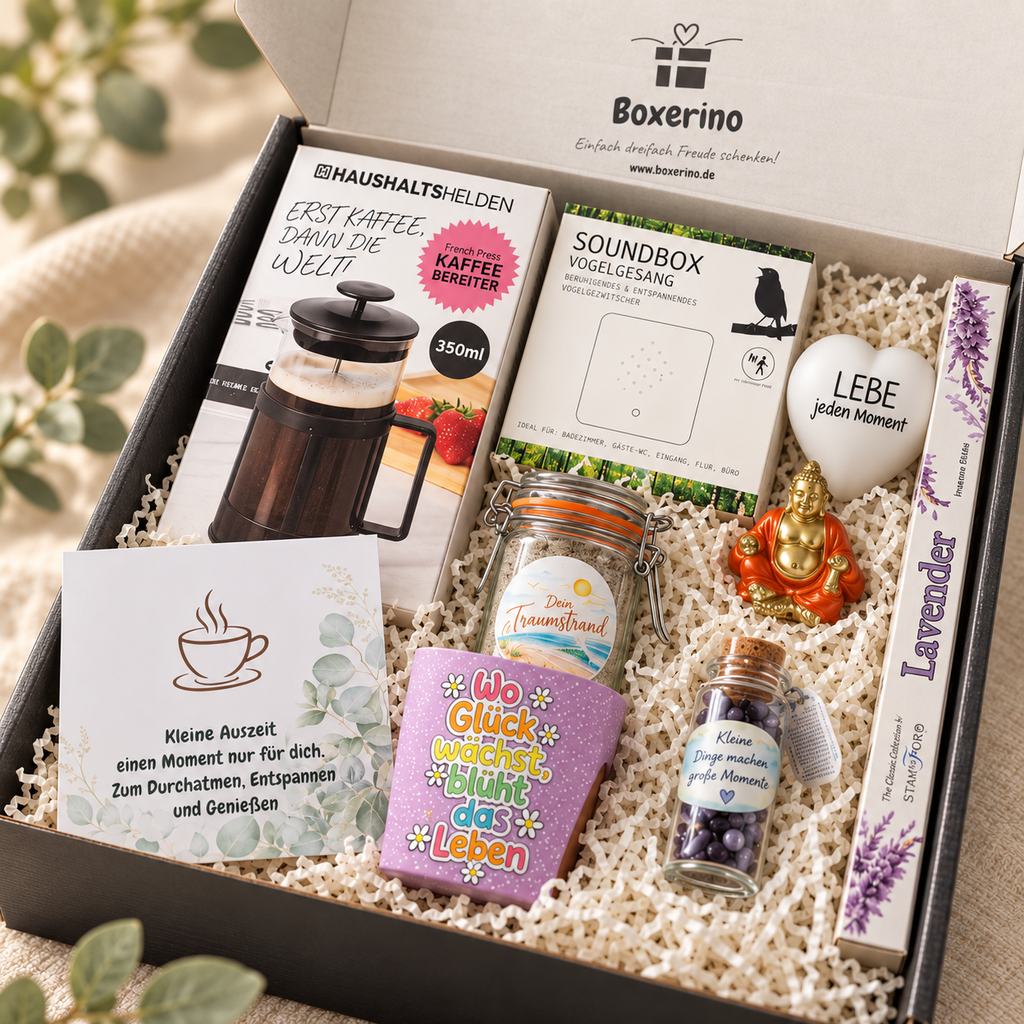 Gönn dir mal ’ne Pause – die Box für kleine Auszeiten im Alltag. ☕🌿