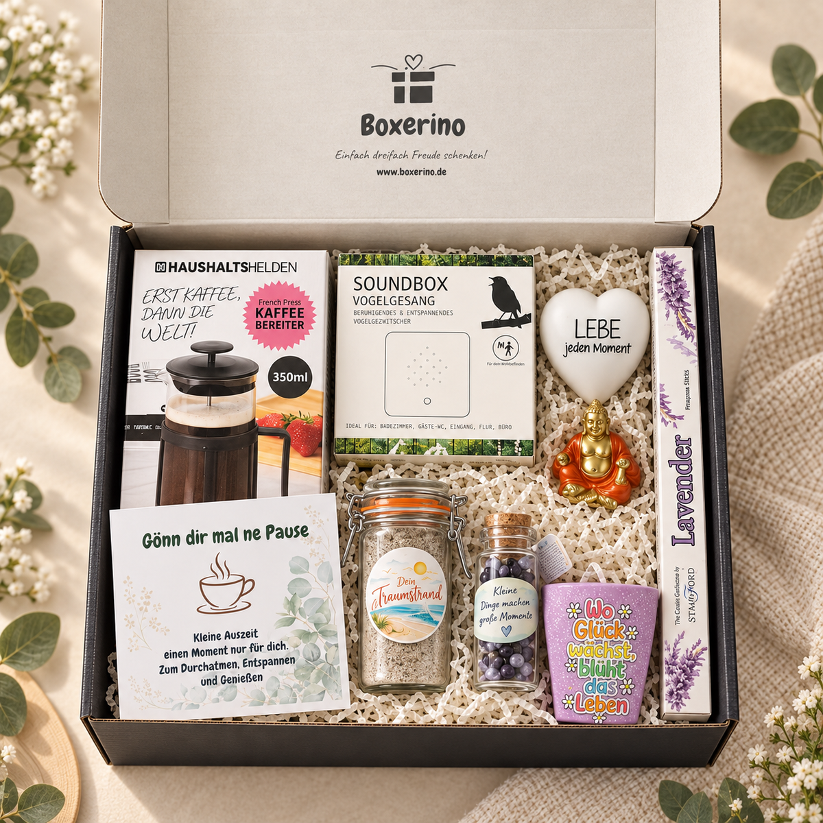 Gönn dir mal ’ne Pause – die Box für kleine Auszeiten im Alltag. ☕🌿