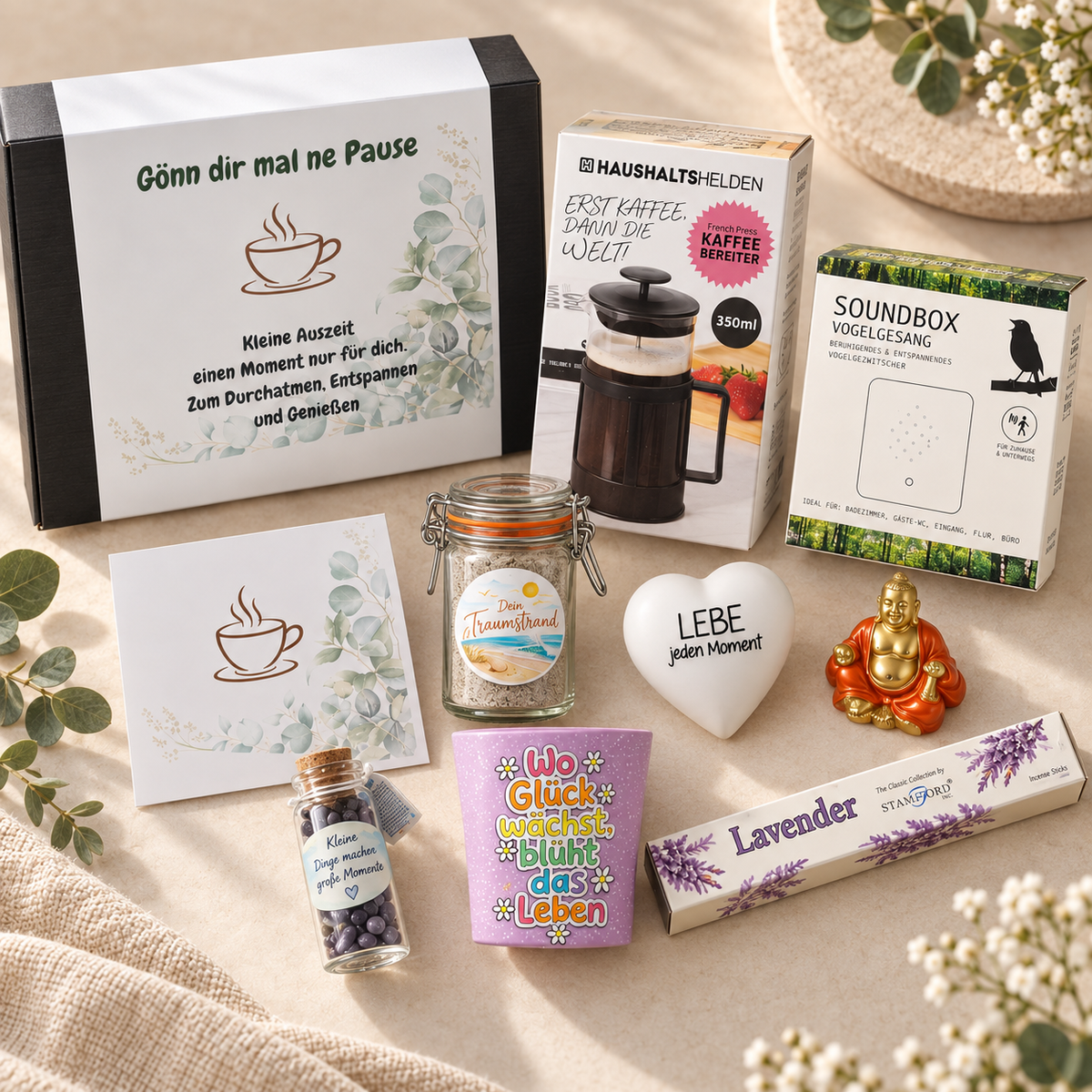 Gönn dir mal ’ne Pause – die Box für kleine Auszeiten im Alltag. ☕🌿