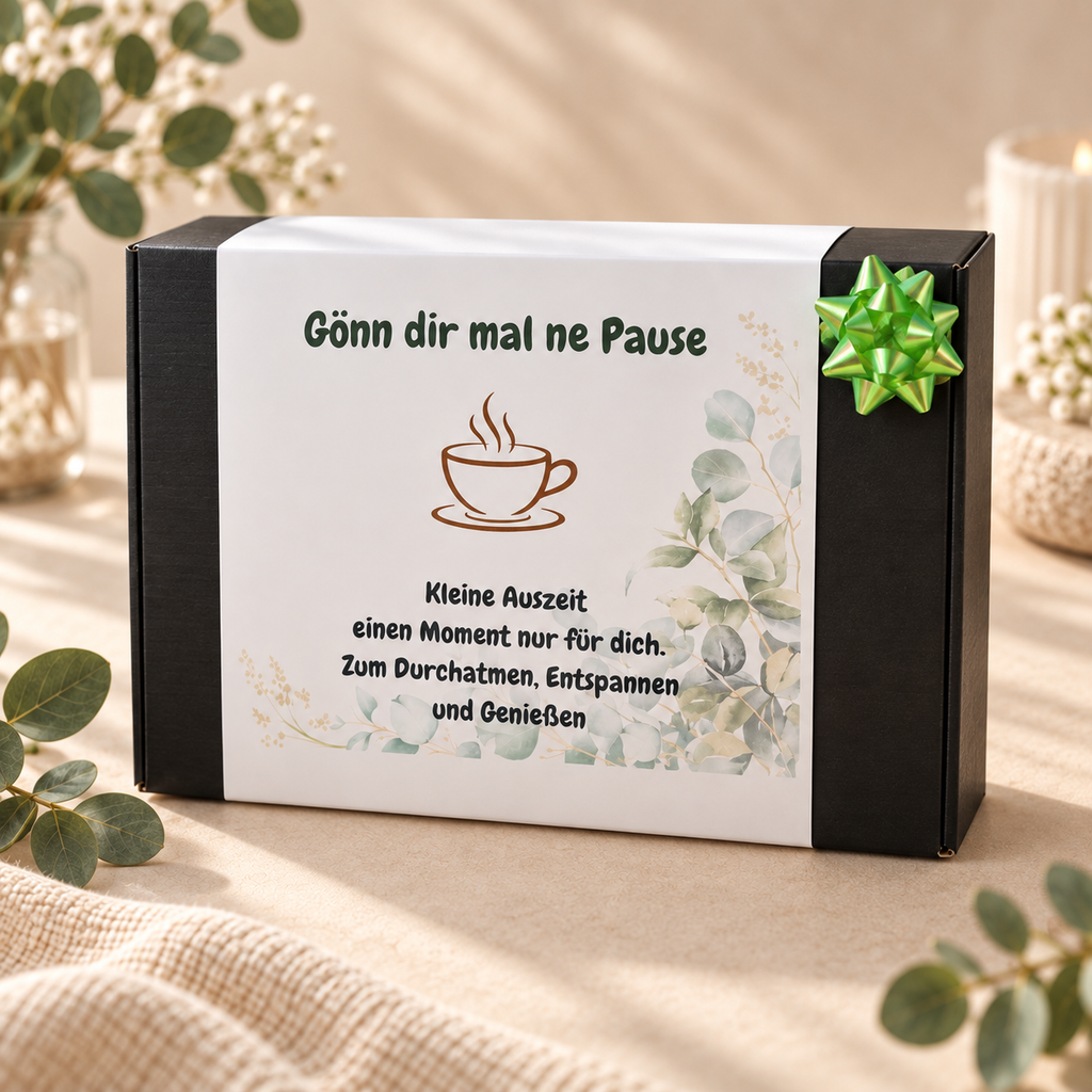 Gönn dir mal ’ne Pause – die Box für kleine Auszeiten im Alltag. ☕🌿