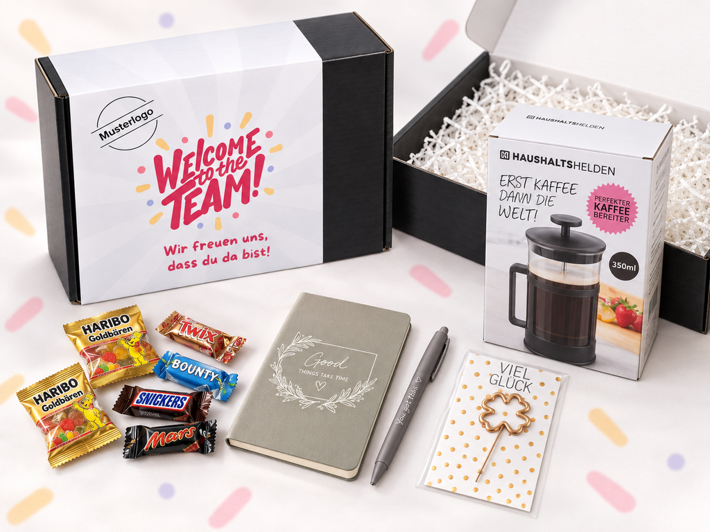 Willkommen im Team – die Box für einen richtig guten Start. ☕🤍